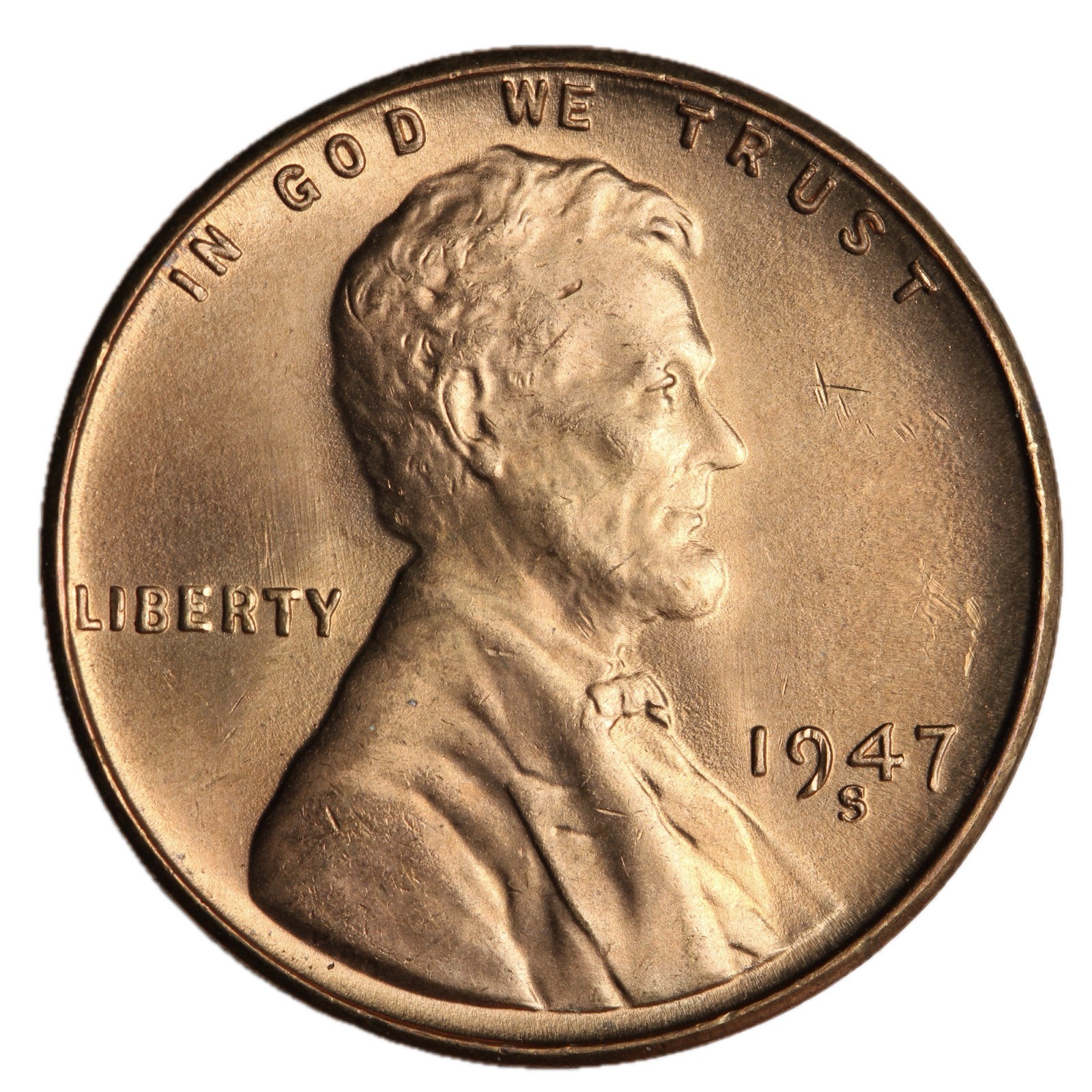 GEM BU RED 1947-S LINCOLN WHEAT CENT PENNY *UPGRADE YOUR ALBUM!*
