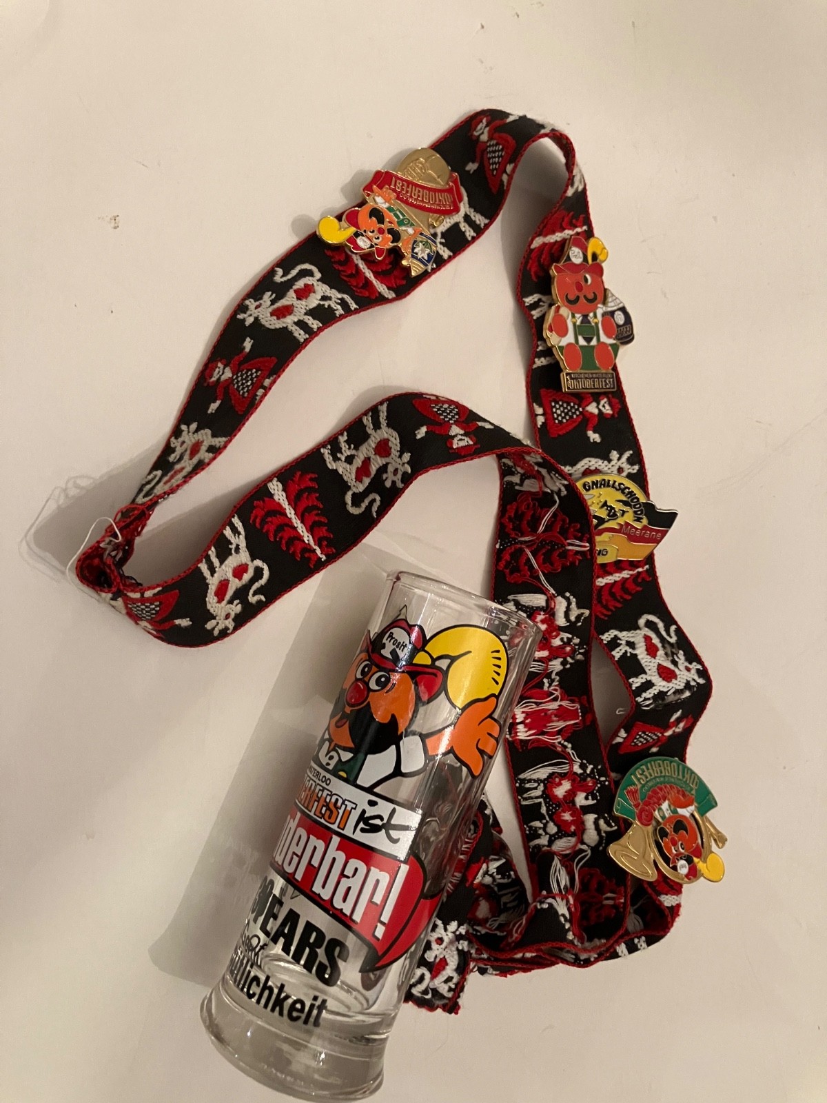 Octoberfest Kitchner-Waterloo Shotglass w/ Lanyard and Four Pins