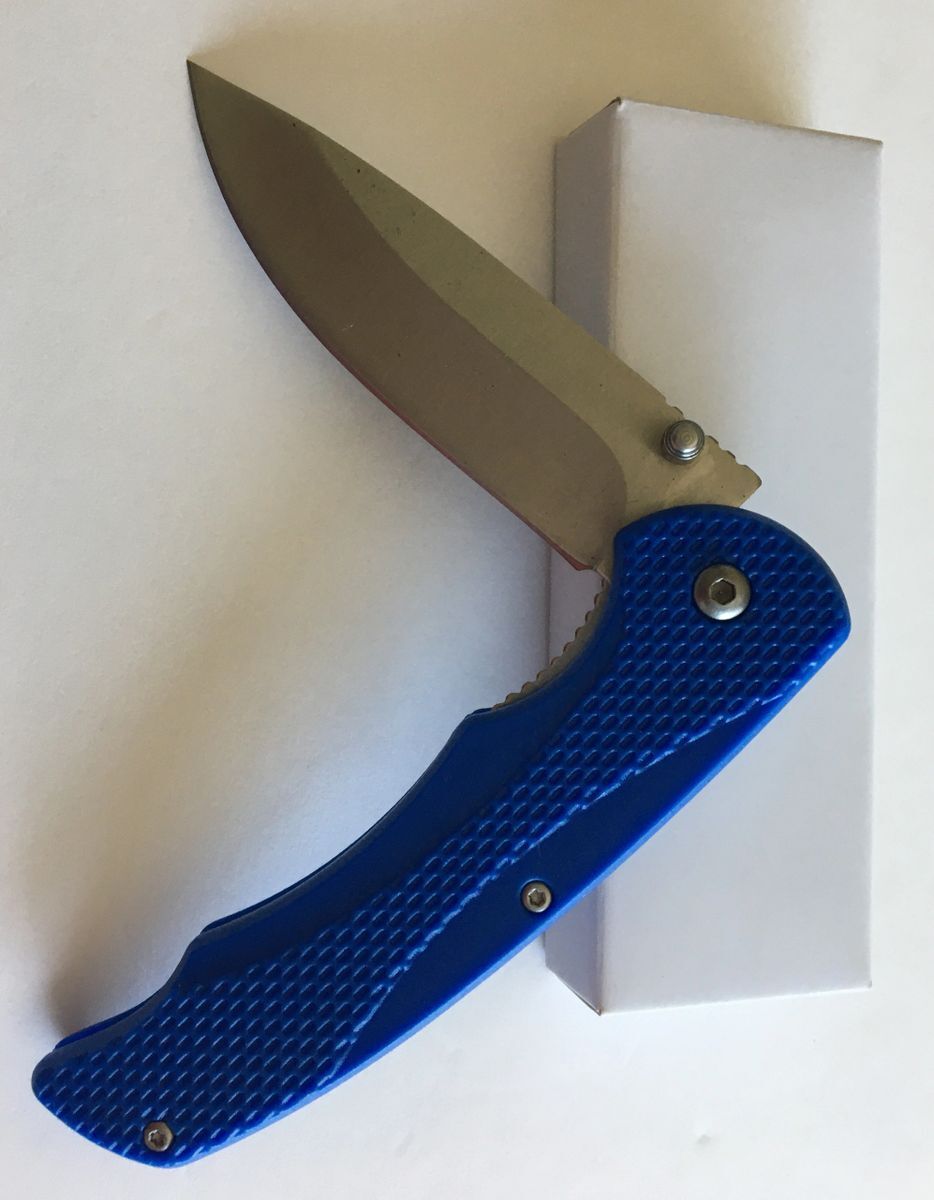 China Made MI312 BZ011332 BLUE Blue 4.5" Linerlock Folding Knife
