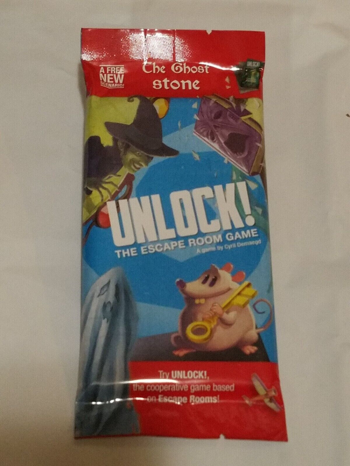 UNLOCK The Ghost Stone Escape Room Game Card Board - Promo
