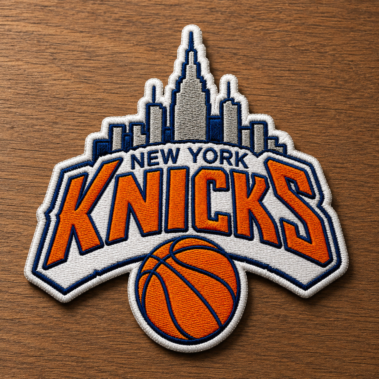 New York Knicks Embroidered Iron On Patch, Basketball Team Logo Patch