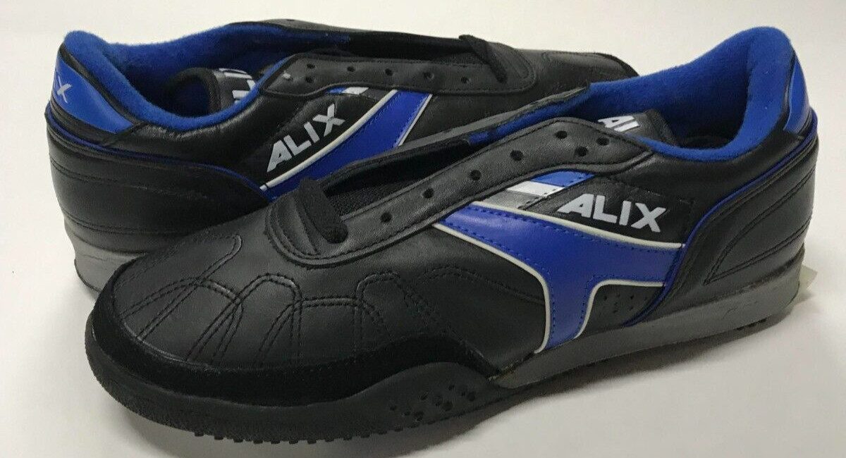 Vintage NOS Alix Evolution {100100 Black/Blue} - Men's Size 10 Indoor soccer