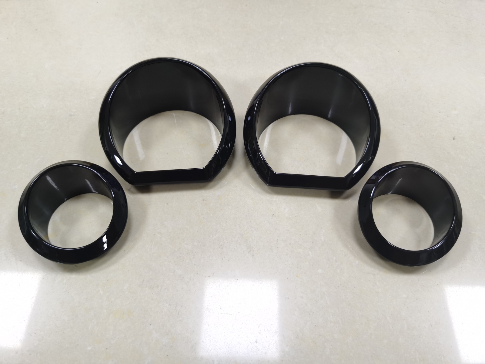 Black ABS Gauge Bezel Trim Ring For Harley Street Glide FLHX Special FLHXS 14-23