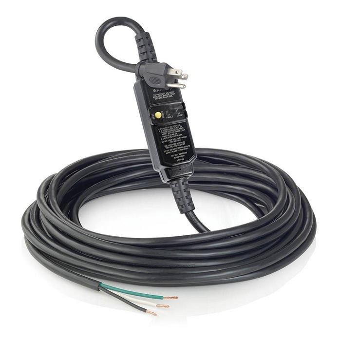 LEVITON 15 Amp GFCI Cord Set 37 Foot Automatic Reset 14-3 SJTW CORD NEMA Plug