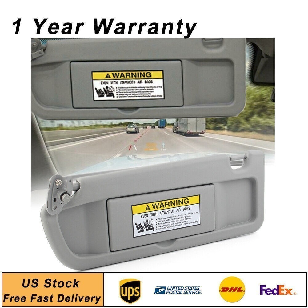 For Honda Civic EX LX Sedan 2006-2011 Left Side Sun Visor Sunvisor Light Gray