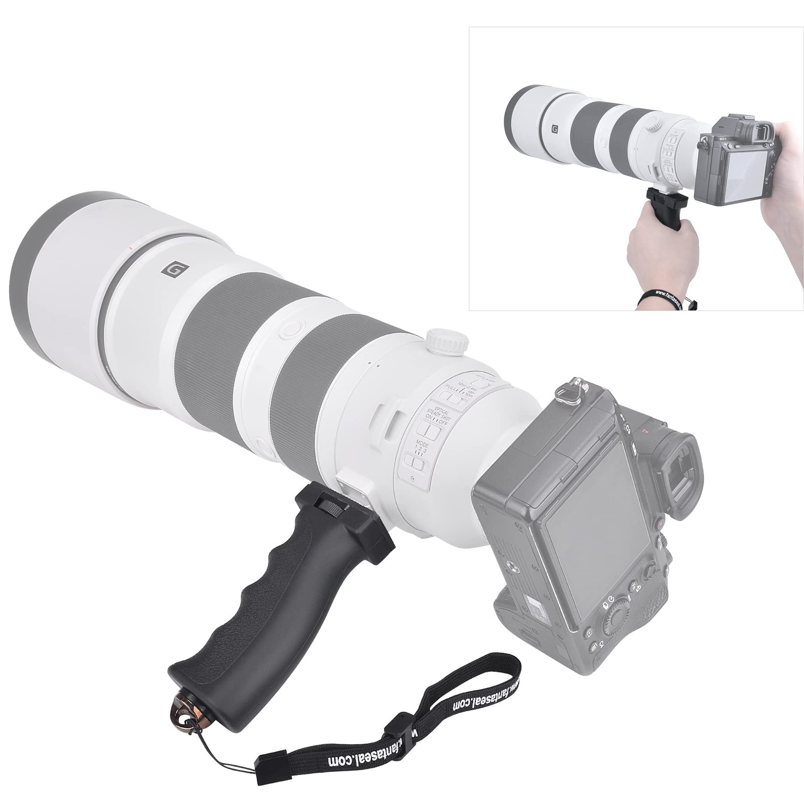 Universal Ergonomic DSLR Mirrorless Improved Pistol Style Grip, Camera Grip