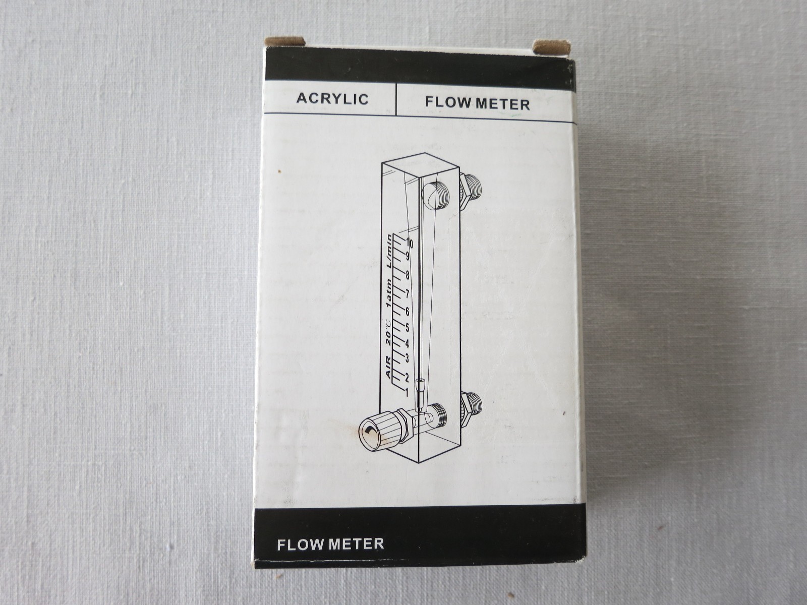 Acrylic Flowmeter 2-20 with Control Valve, New