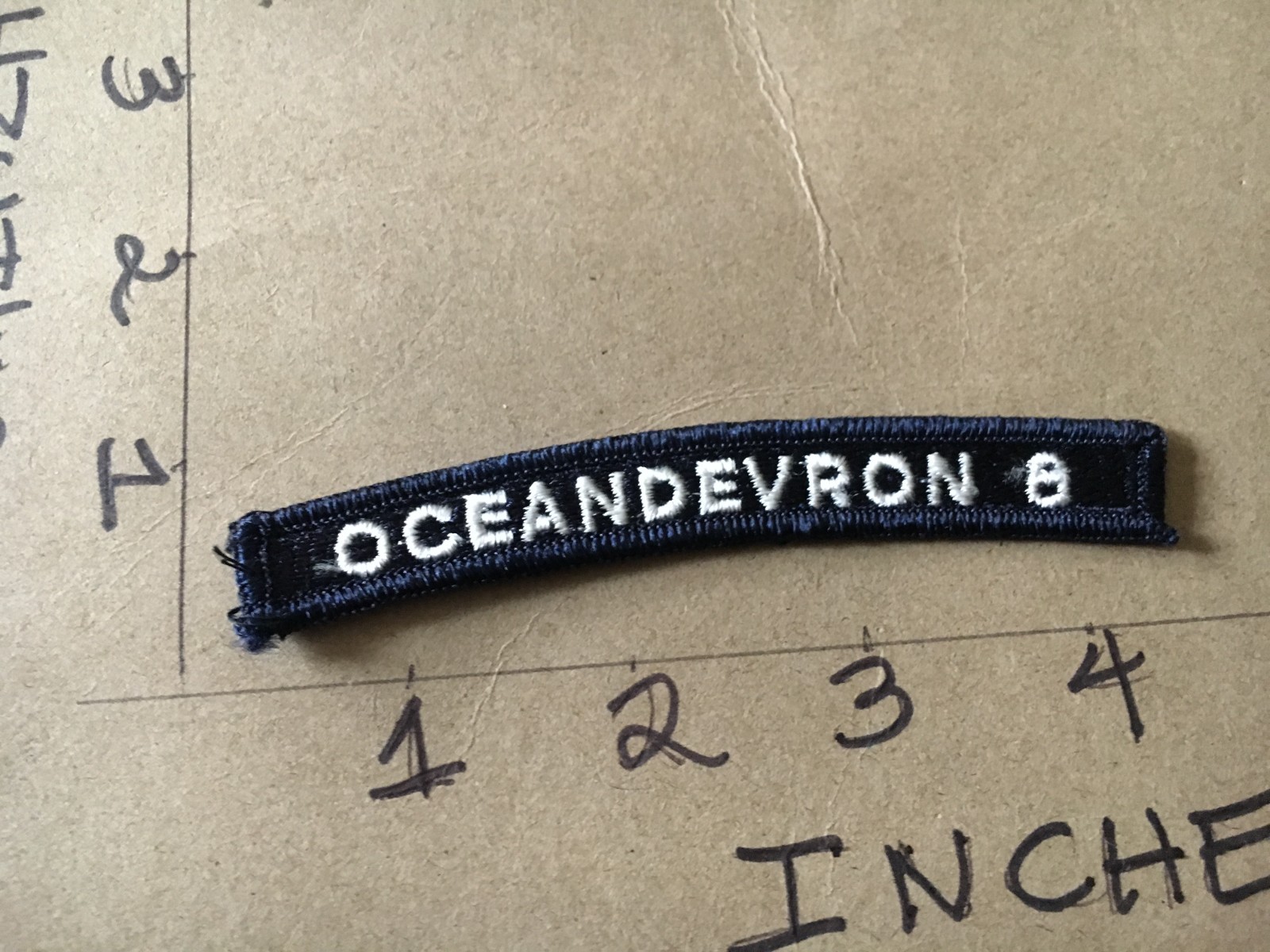 US NAVY SHOULDER STRIP TAB *** rocker *** Patch Ocenandevron 8