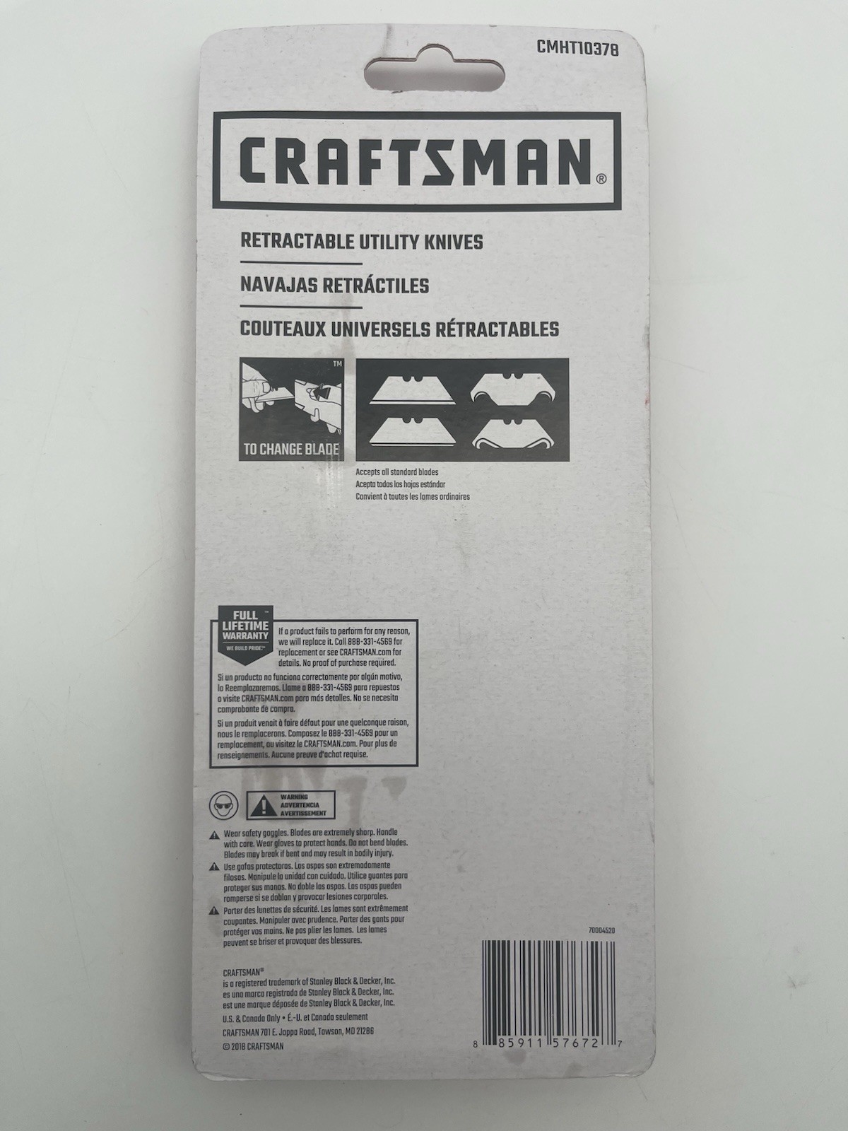 CRAFTSMAN 2 Pack Retractable Utility Knife CMHT10378 ***NEW SEALED***