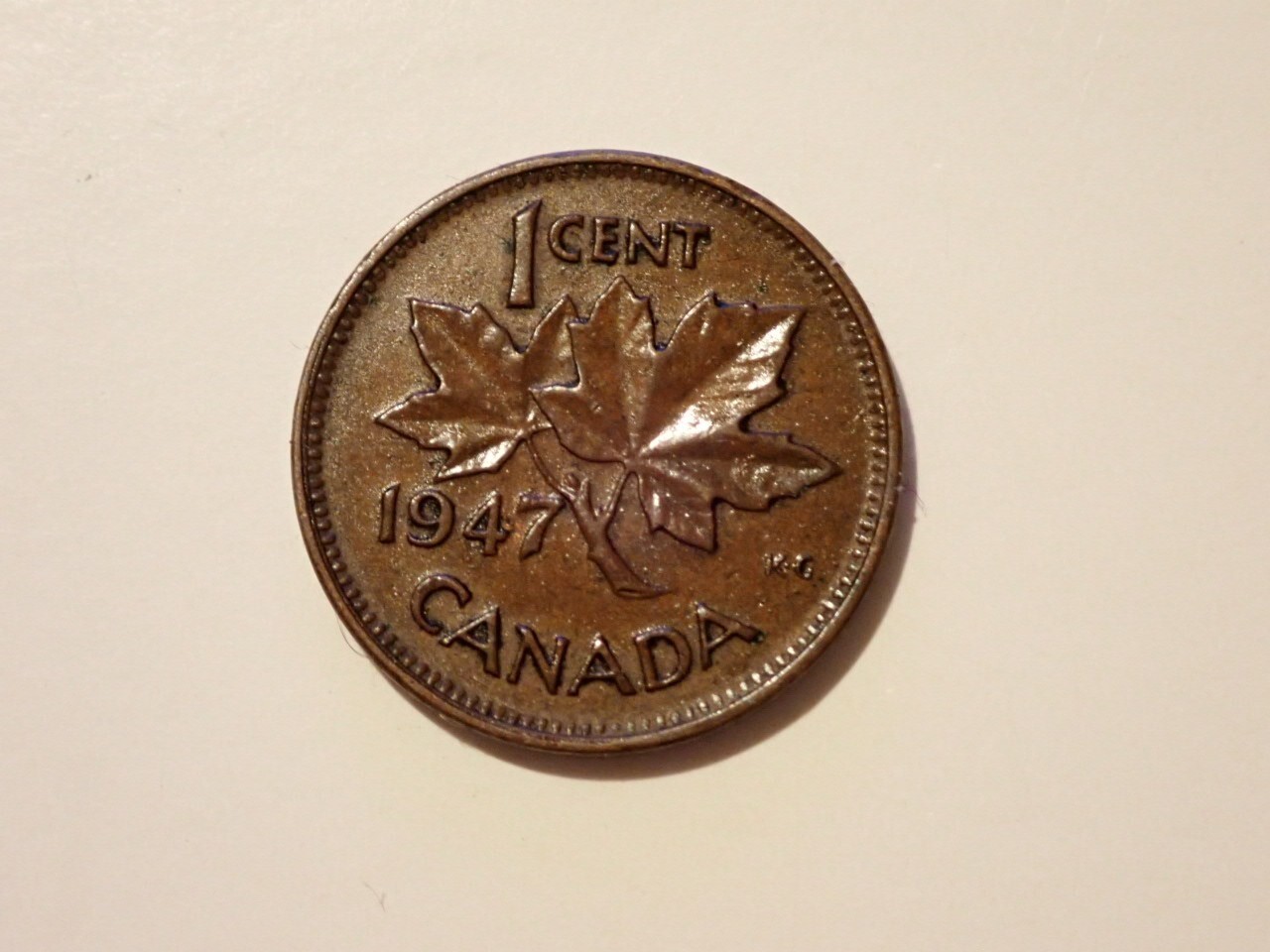 1947 CANADA COPPER KING GEORGE VI ONE CENT in EXCELLENT COLLECTABLE CONDITION