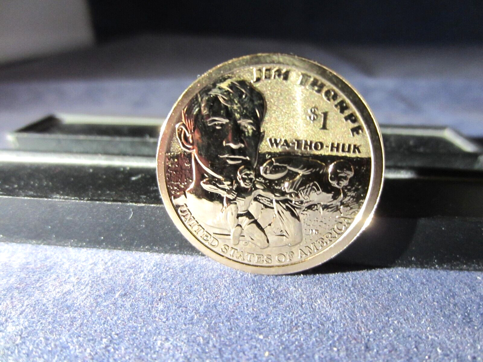 2018-S One MIRROR REVERSE PROOF Dollar JIM THORPE -  WA THO HUK  Sacagawea $$