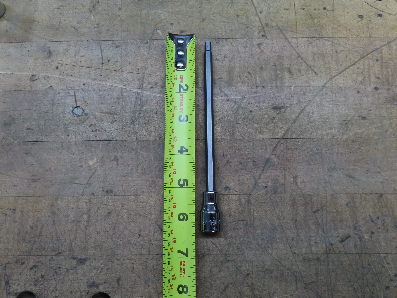 S-K 3/16" 3/8" dr extra long hex bit socket