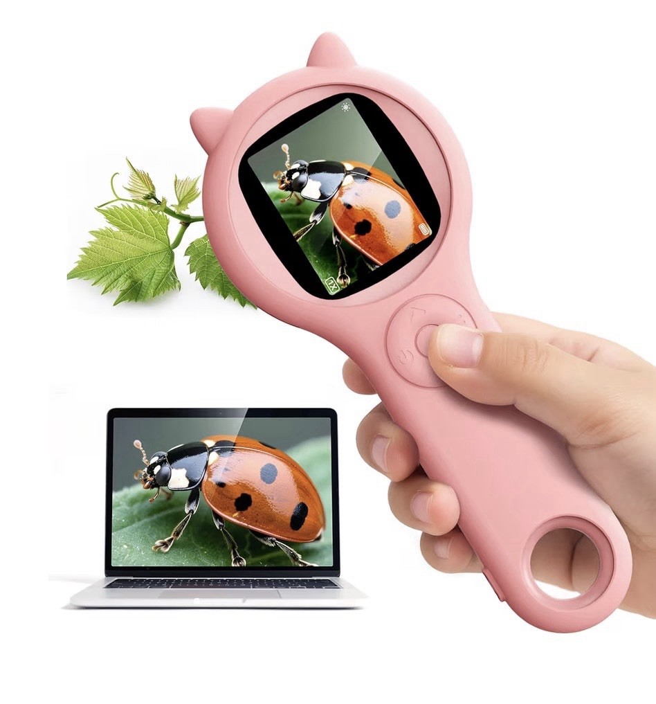 Kids Microscope 500x Pink for Ages 3-11 US-BLD-XWJ355-2-Pink