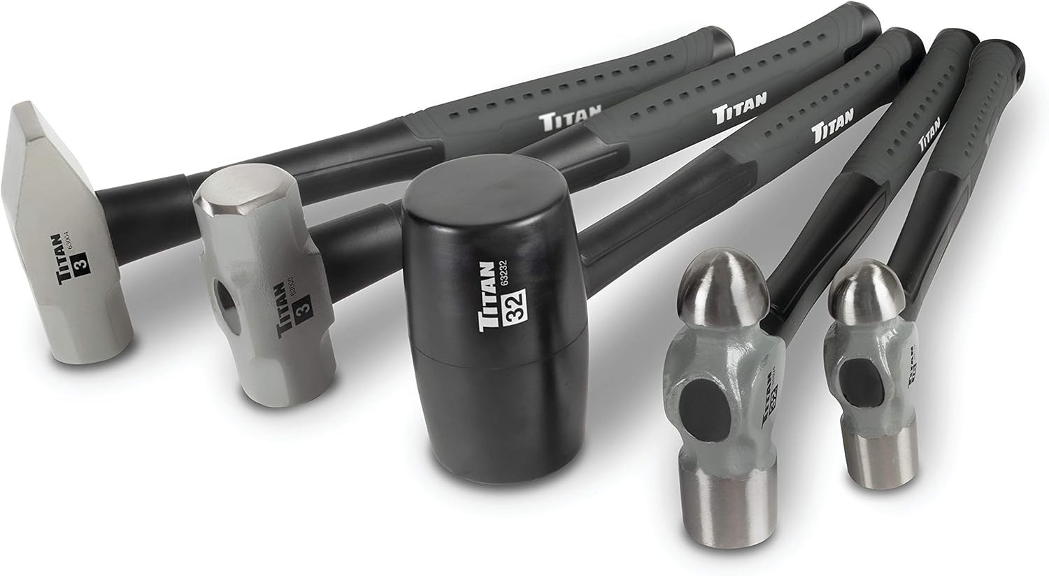 Professional 5-Piece Hammer Set with Rubber Handles