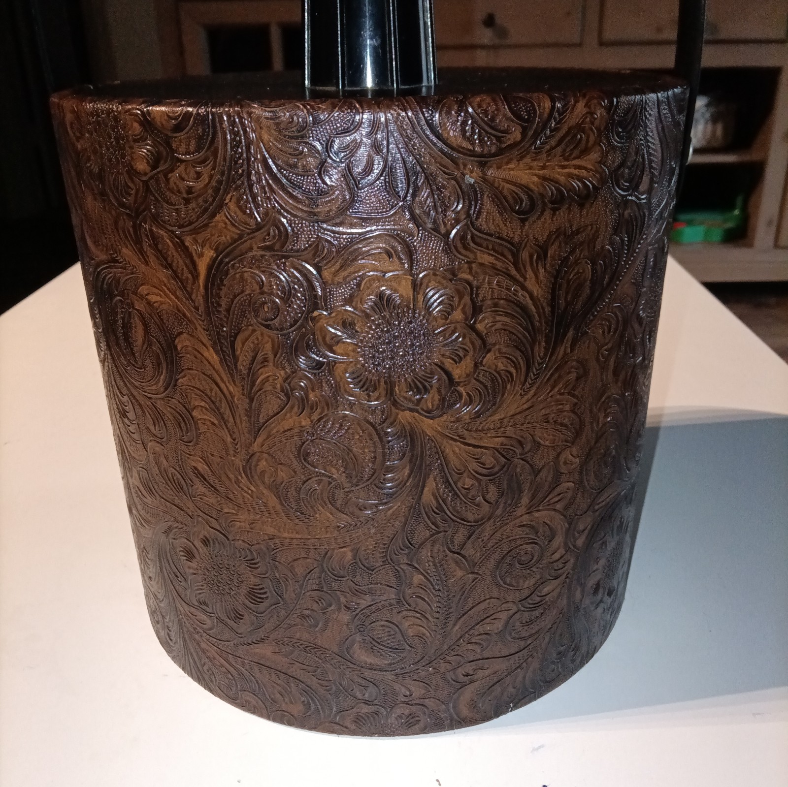 Vintage Irvinware Embossed Tooled 3 Quart Barware Ice Bucket Drinks Wine