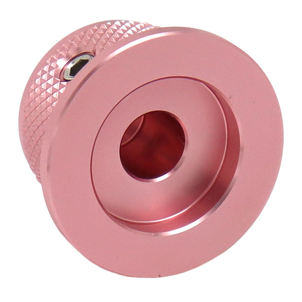 2x Aluminum Alloy Guitar Knobs 6.35mm Potentiometer Cap 1/4" Bell Knobs Pink