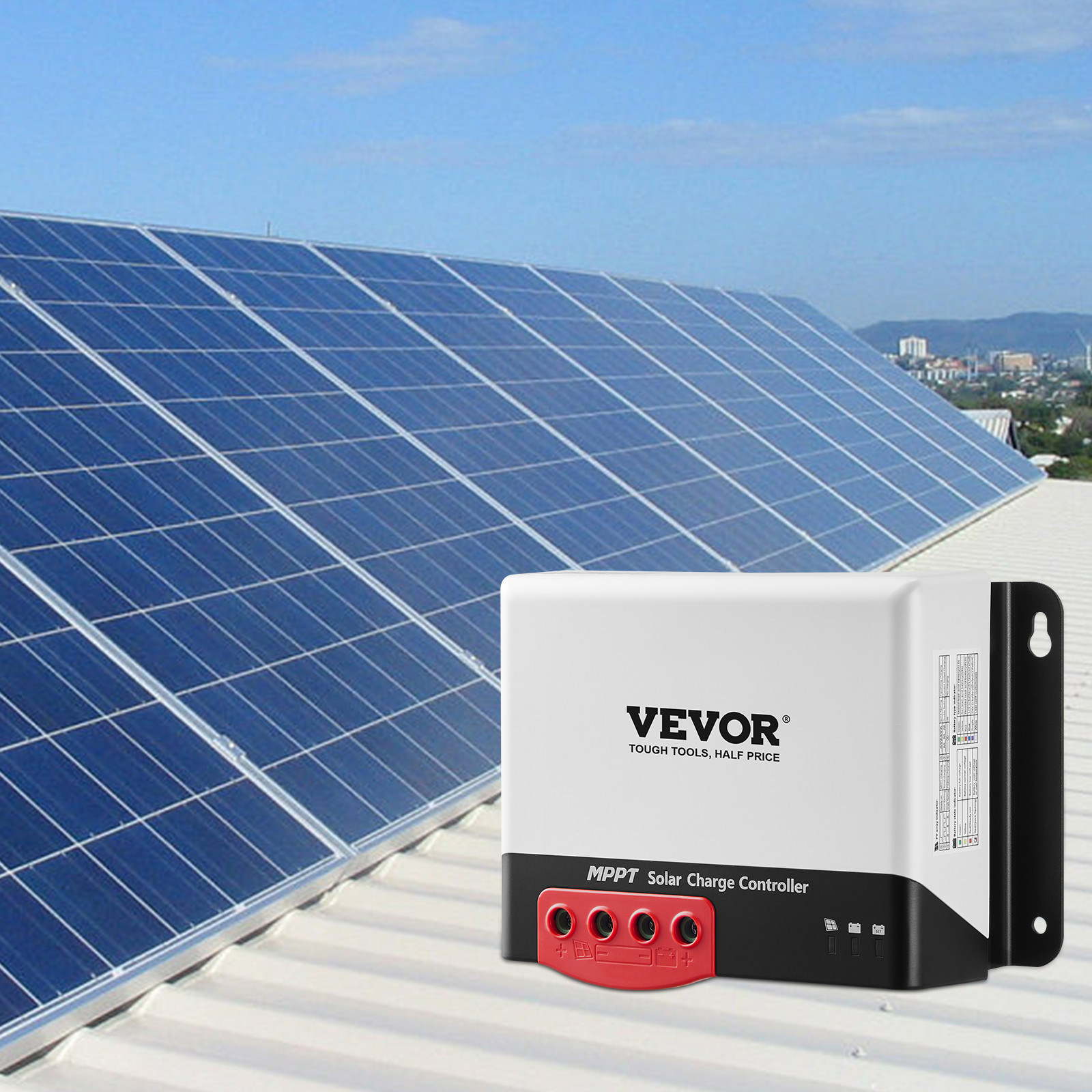 VEVOR MPPT Solar Charge Controller 50 Amp 12V / 24V Auto Solar Panel Controller