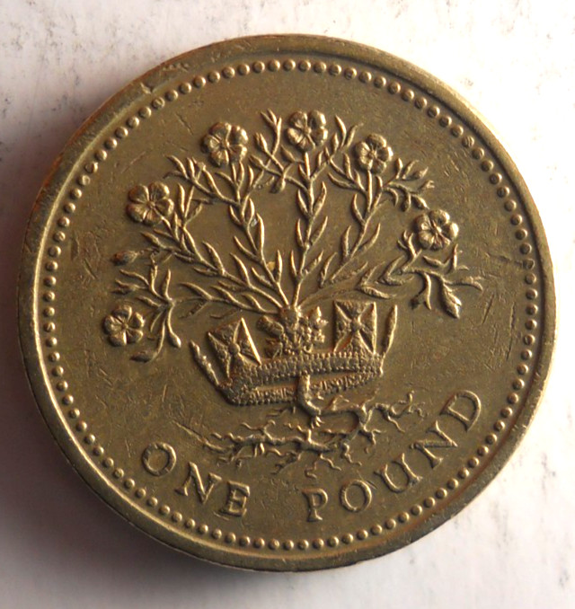 1986 GREAT BRITAIN POUND - Excellent Coin - FREE SHIP - Bin #720