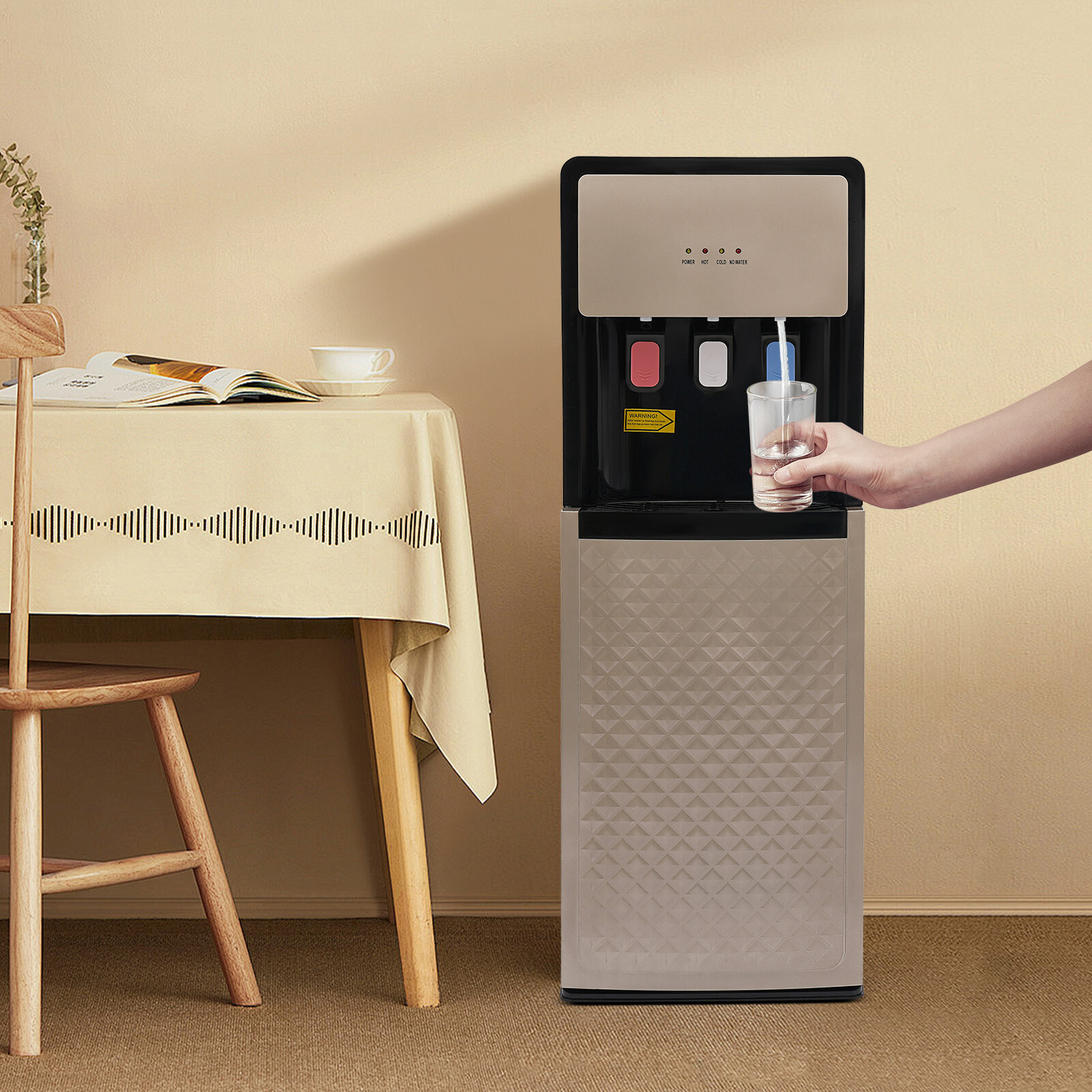 Bottom Loading Water Cooler Dispenser, 500W Hot & Cold Water Floor Standing US~