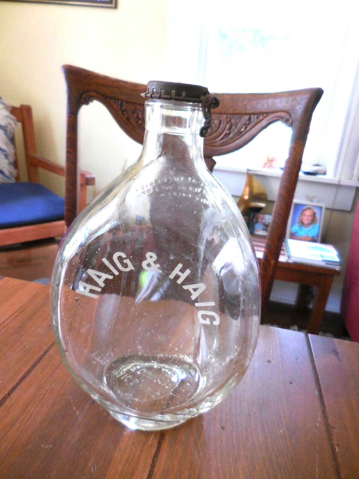 Haig & Haig vintage Glass Pinch Bottle, empty
