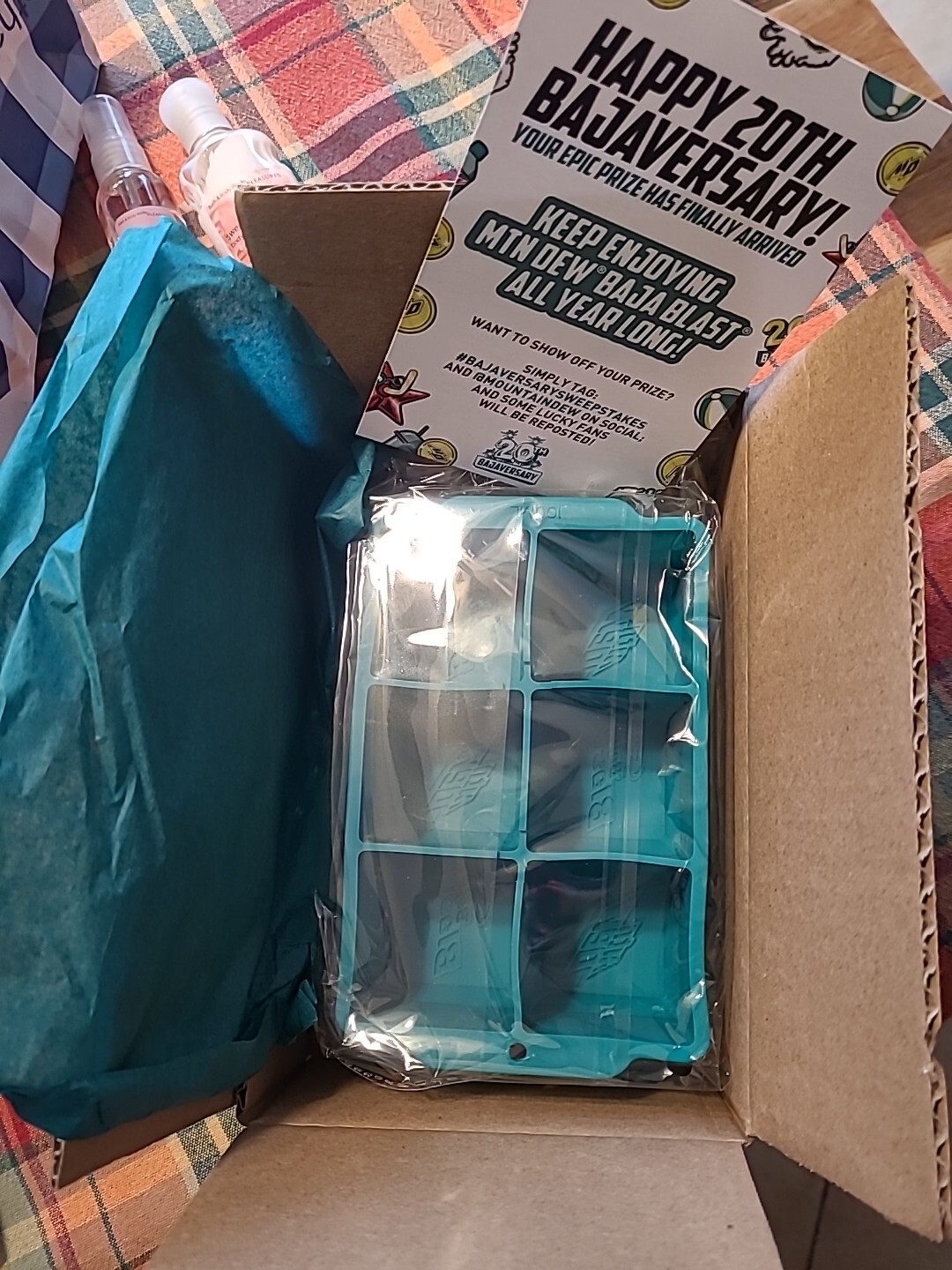 Mtn Dew Baja Blast 20th Anniversary Bajaversary Ice Cube Tray PROMO LARGE CUBE