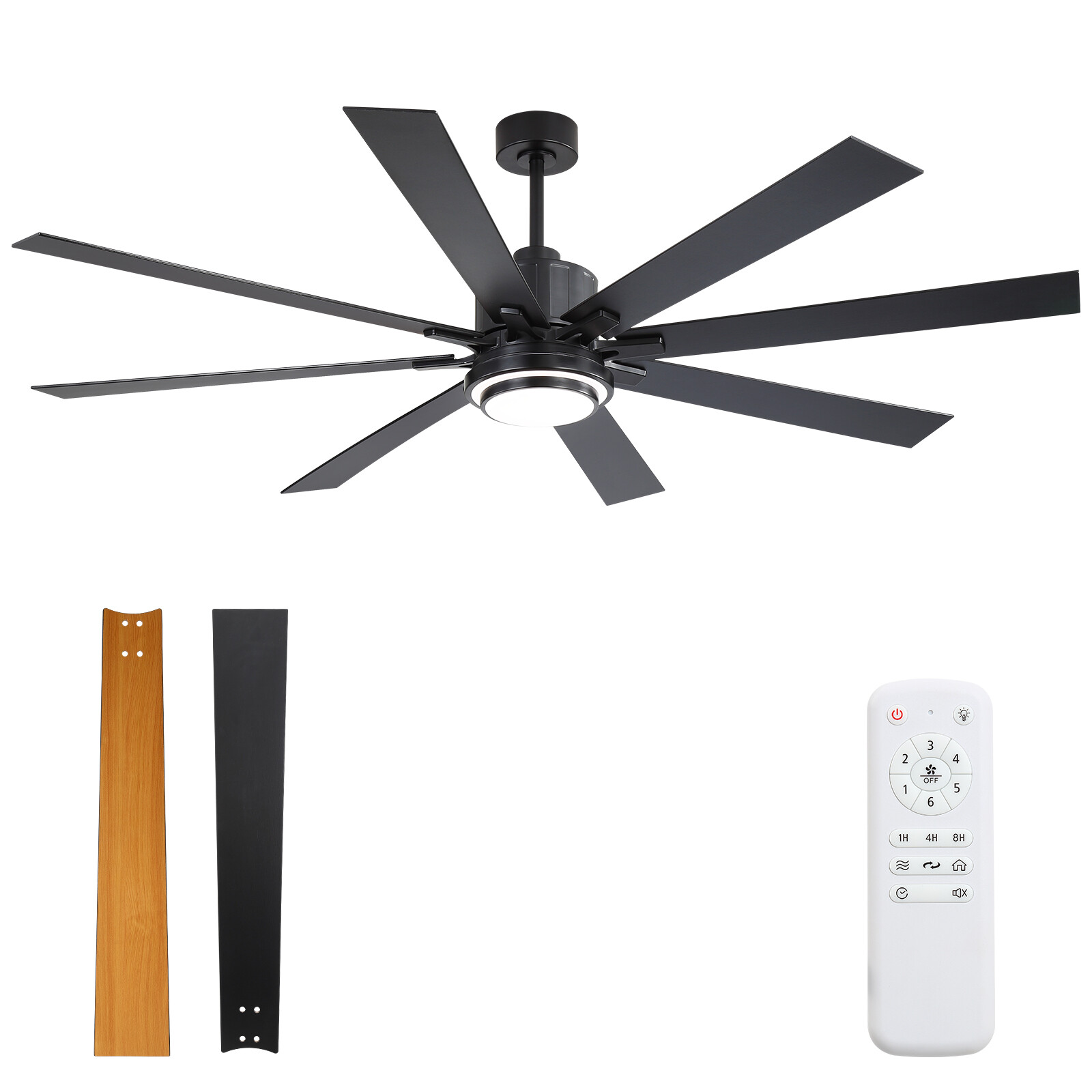 72 inch Large Ceiling Fans with Lights and Remote