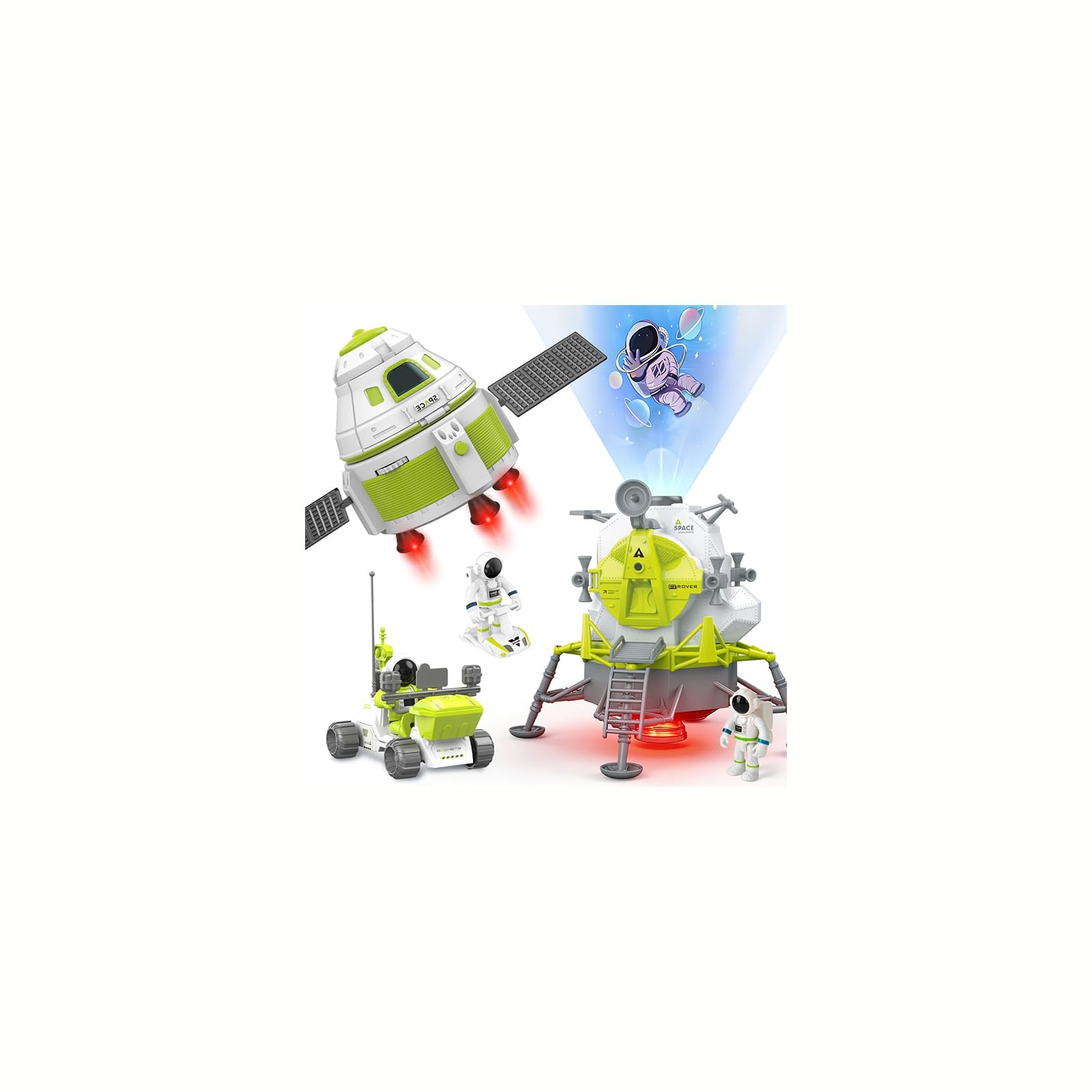 AuntyFey Space Rocket Ship Toys for Kids, Shuttle Kids 3-5-7...