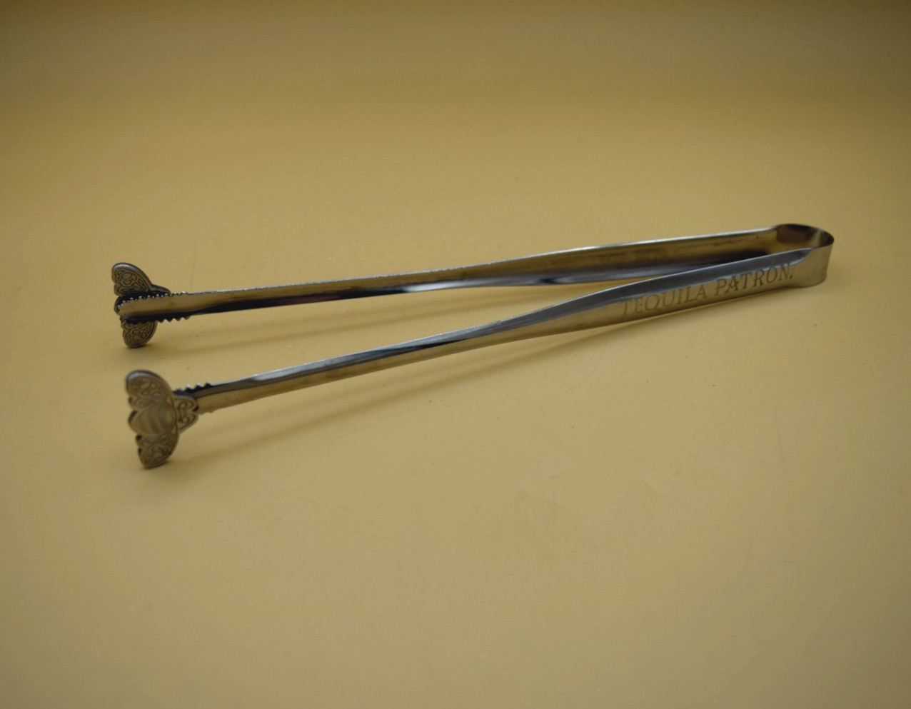 Patron Tequila Metal Ice Tongs -BEE Agave  NEW