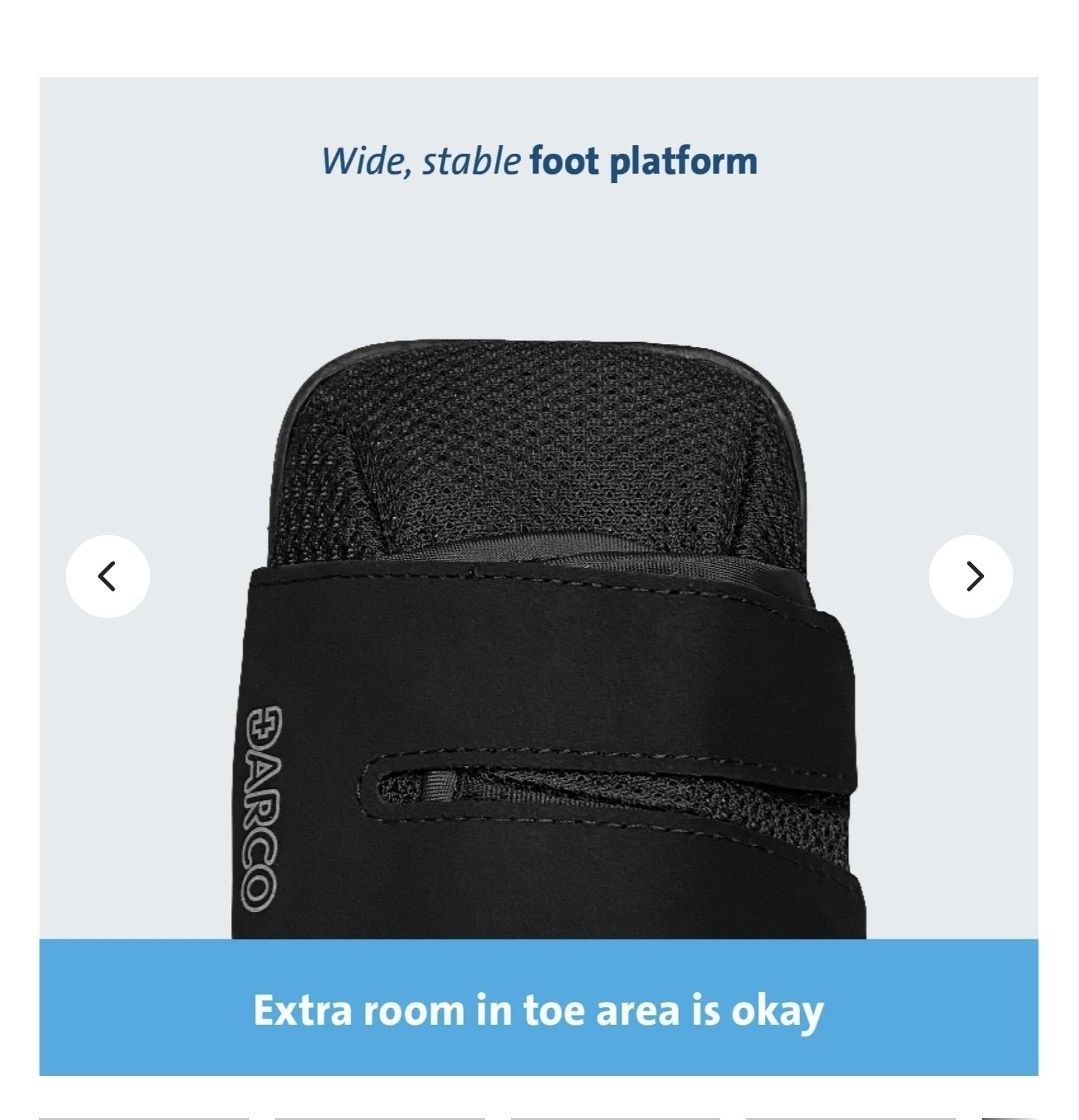 DARCO HeelWedge Healing Off-Loading Shoe Black Post-Op Square Toe New - Large