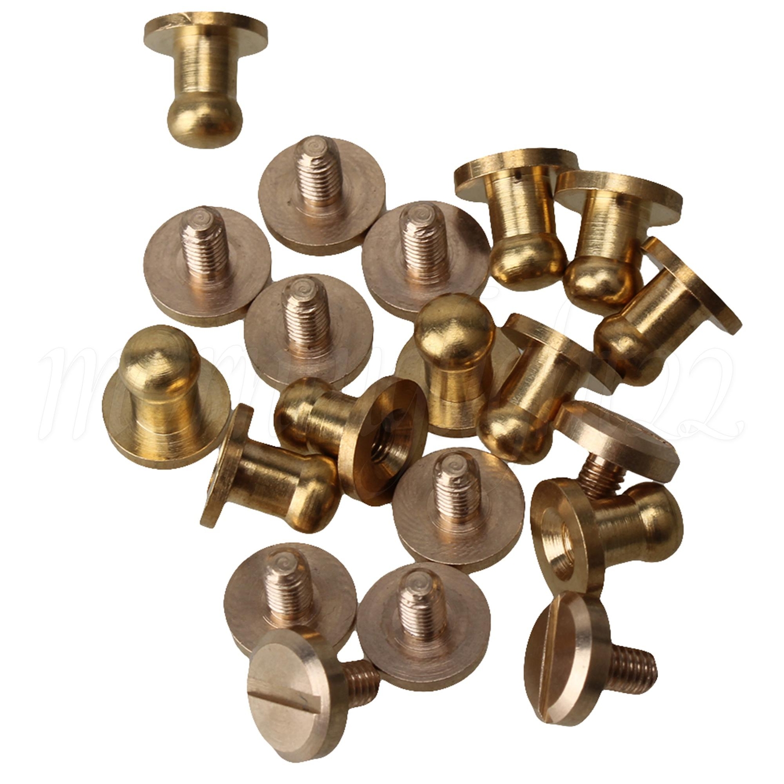 0.8x0.5x0.8cm Leather Scrapbooking Screws Brass Rivets Set of 30 Golden