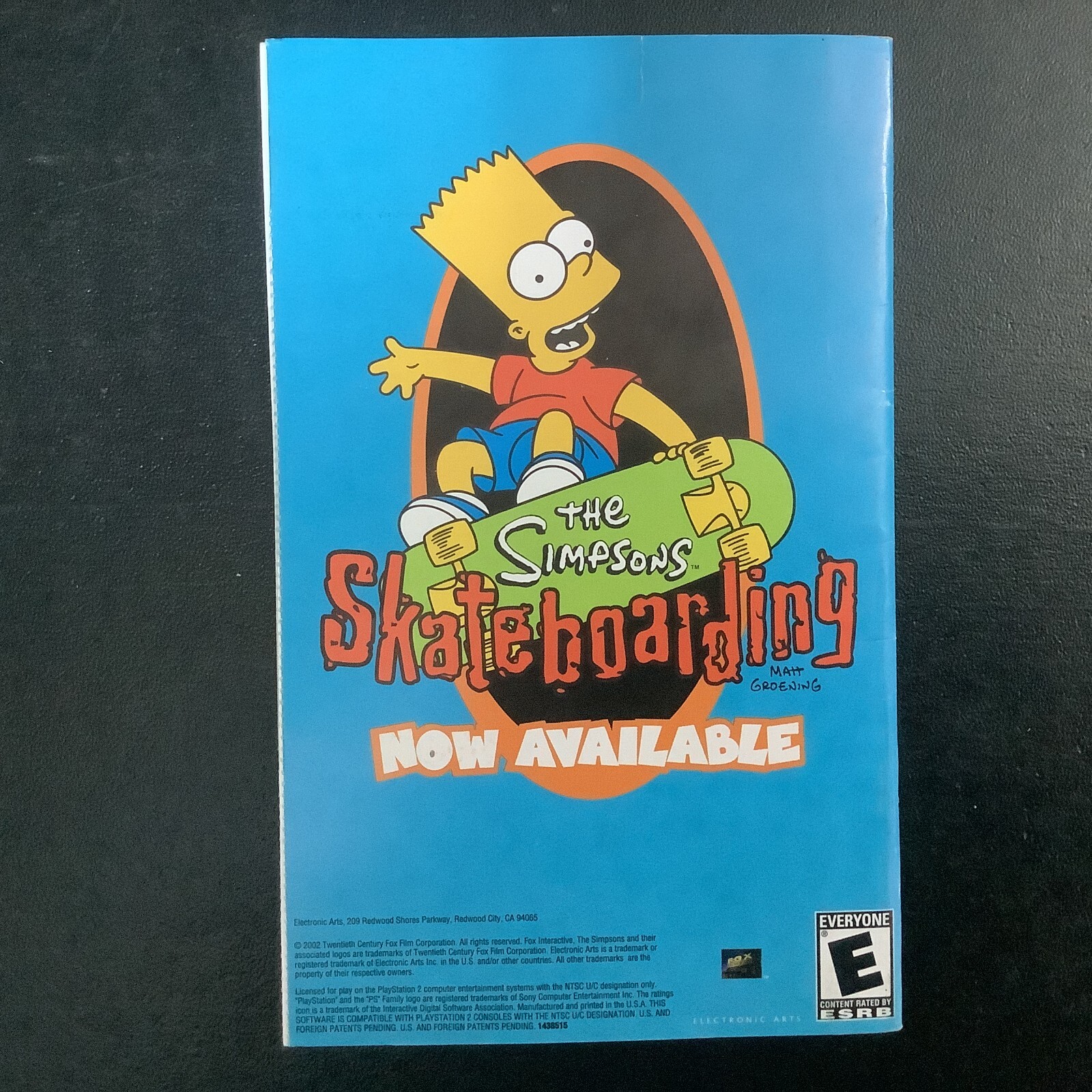 Simpsons Road Rage PS2 PlayStation 2 Instruction Manual Only