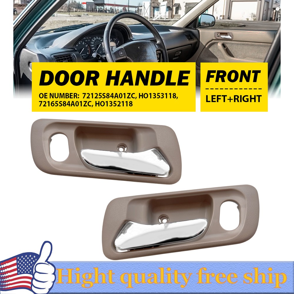 for 98-02 Honda Accord Sedan Inside Interior Door Handle Front Left Right Beige