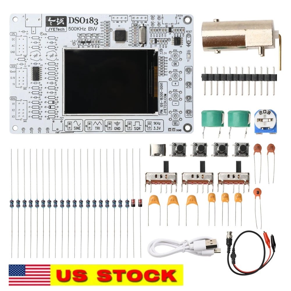 DSO183 Digital Oscilloscope DIY Electronic Kit Teaching Practical Kit 0-500KHz