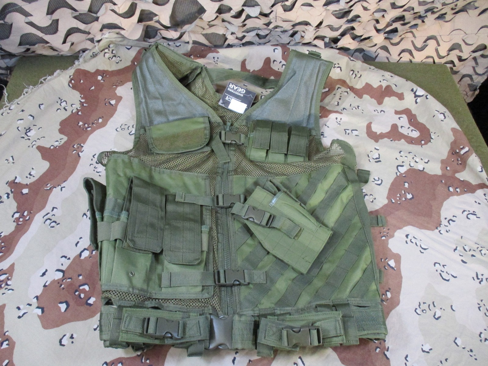 VISM NCStar Tactical Shooters Gear Vest OD Green 90s navy seal loadout swat