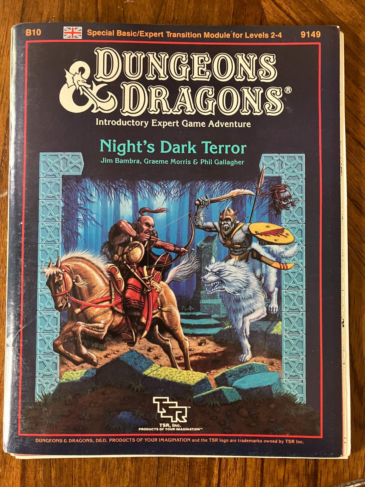 Dungeons & Dragons B10 Night's Dark Terror -  Vintage - Map +  some counters
