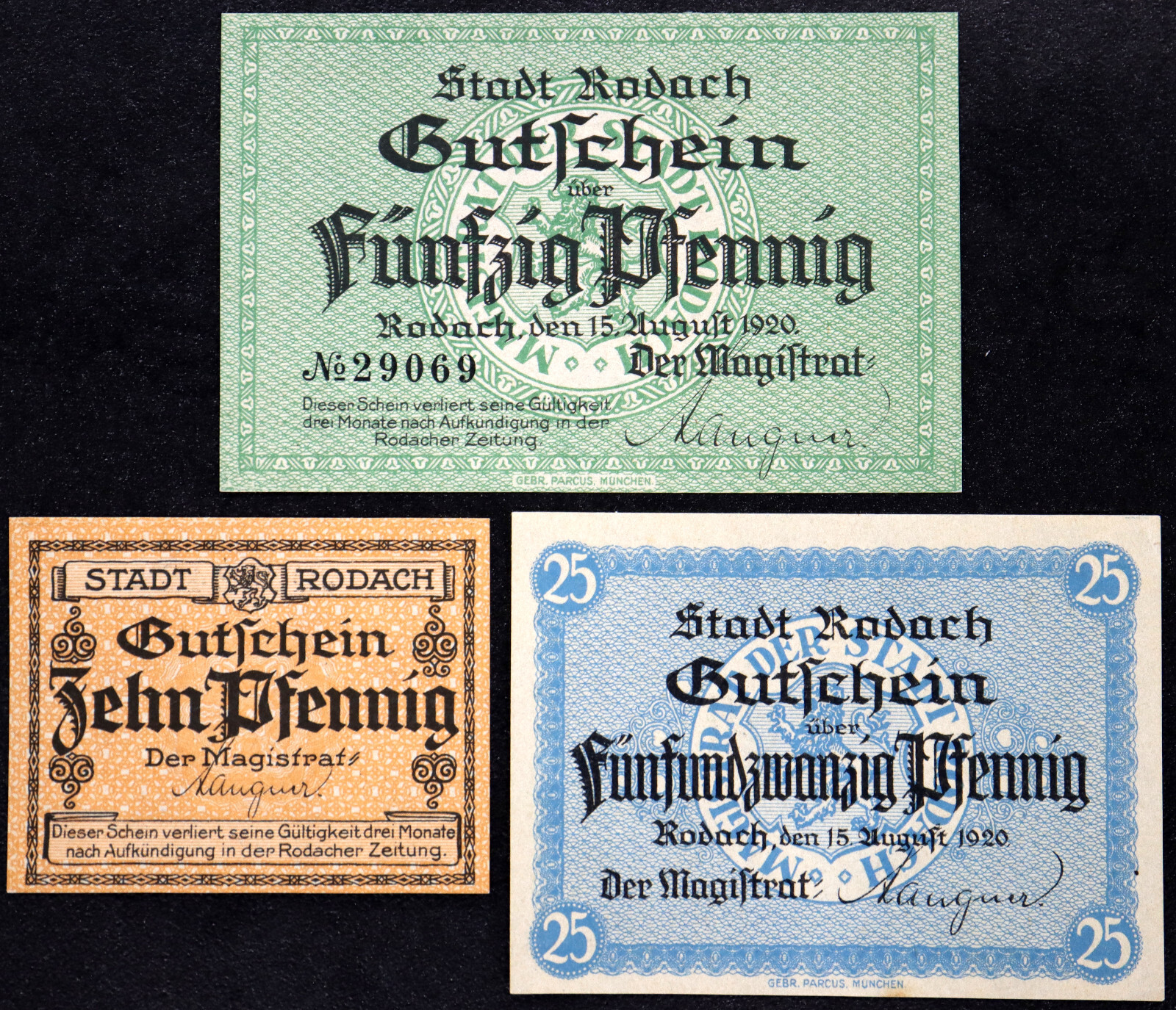 RODACH 1920 Complete Set German Notgeld