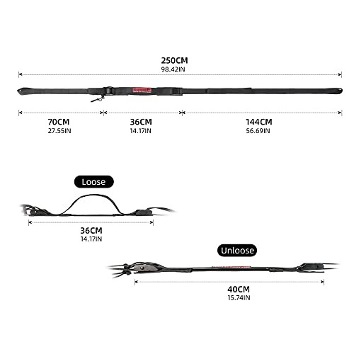 Black Elastic Telescopic Strap for Motorcycles