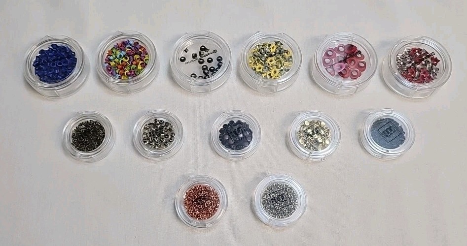 Misc Lot Of Eyelets in Assorted Colors, Shapes & Sizes for Scrapbooking