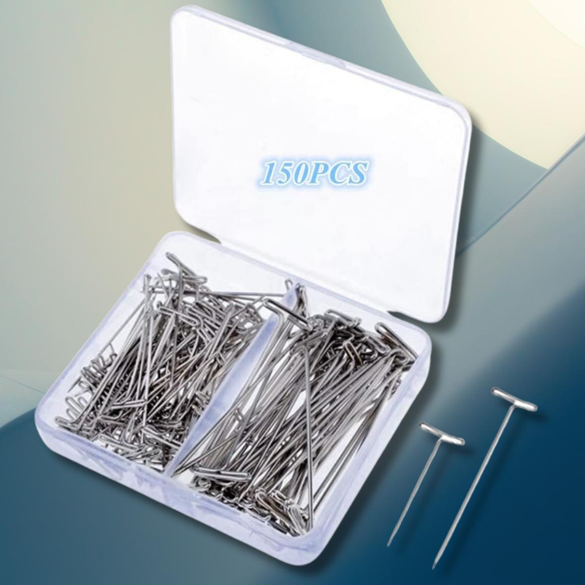 150 Pcs T-pins for Blocking Knitting Modellingwig Making and Crafts Stainless..