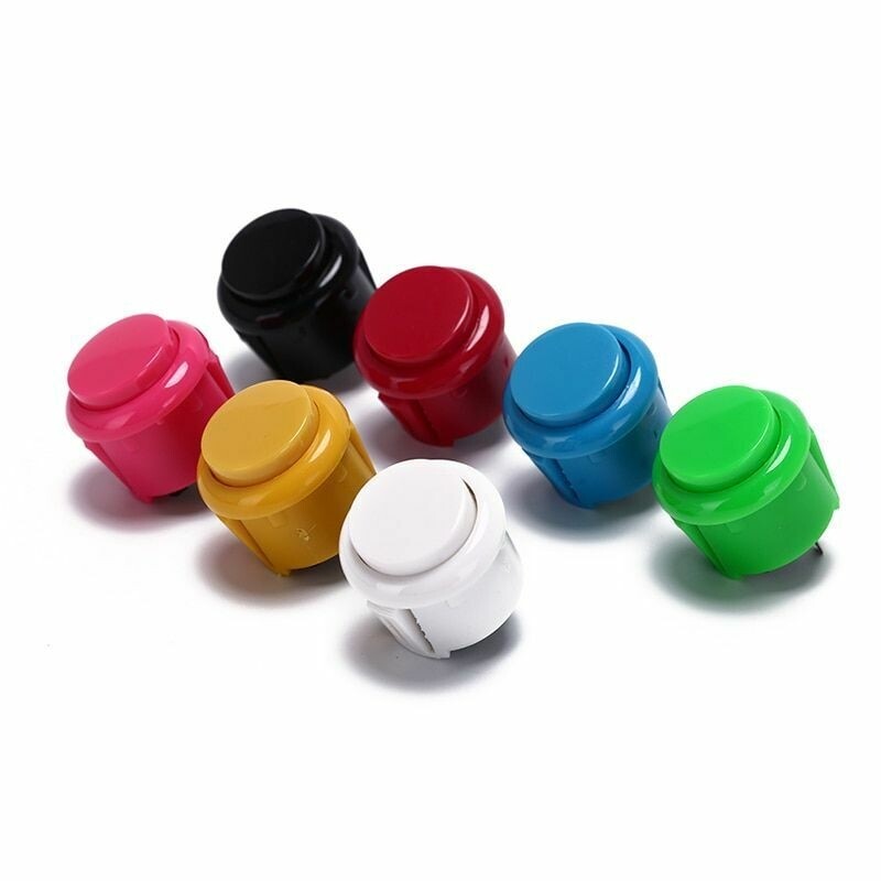 5pcs 24mm Push Button for Arcade Game Joystick Controller Multi Colors