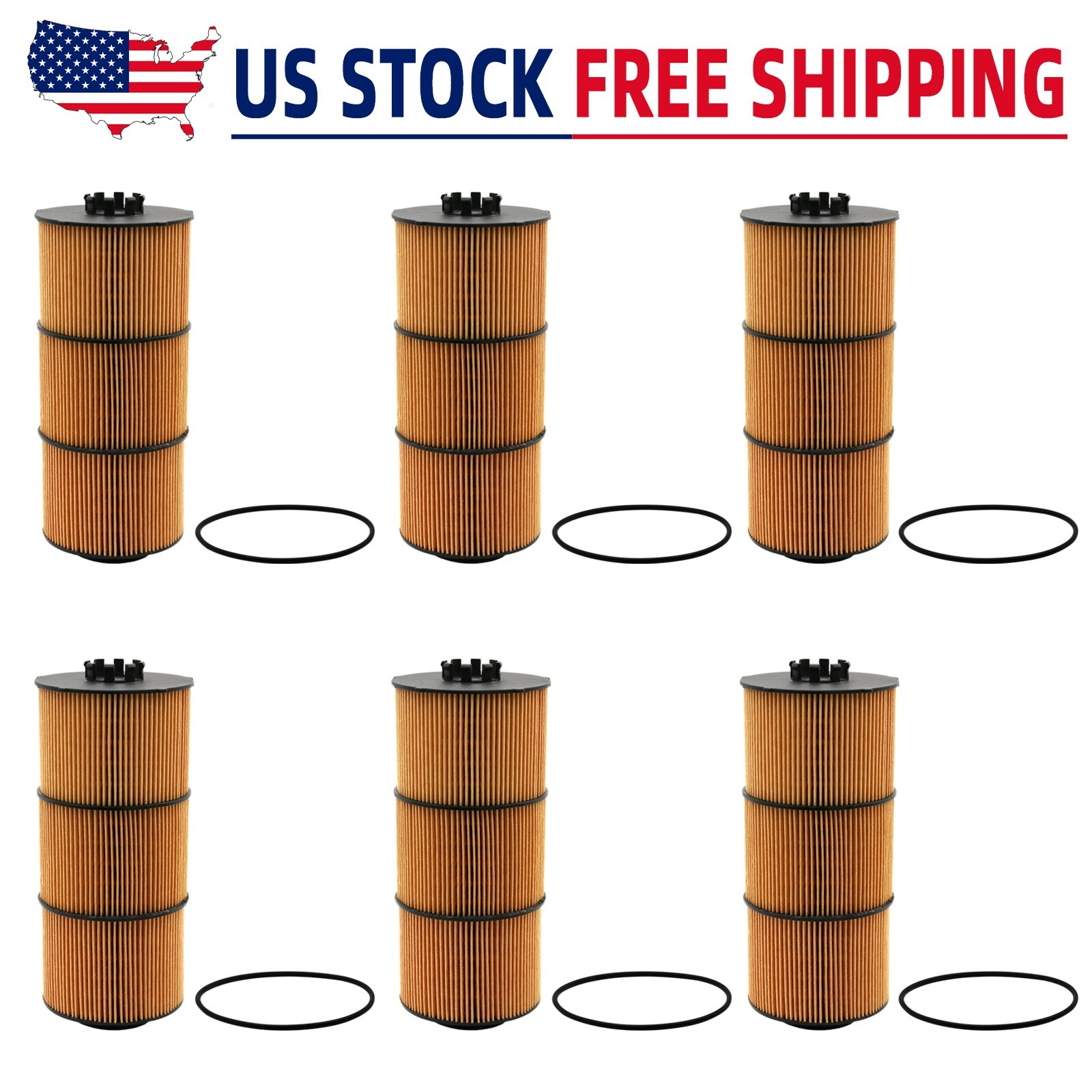 6Packs LF17800 Cartridge Oil Filter Fit For Western Star 4800 Series,4900 Series