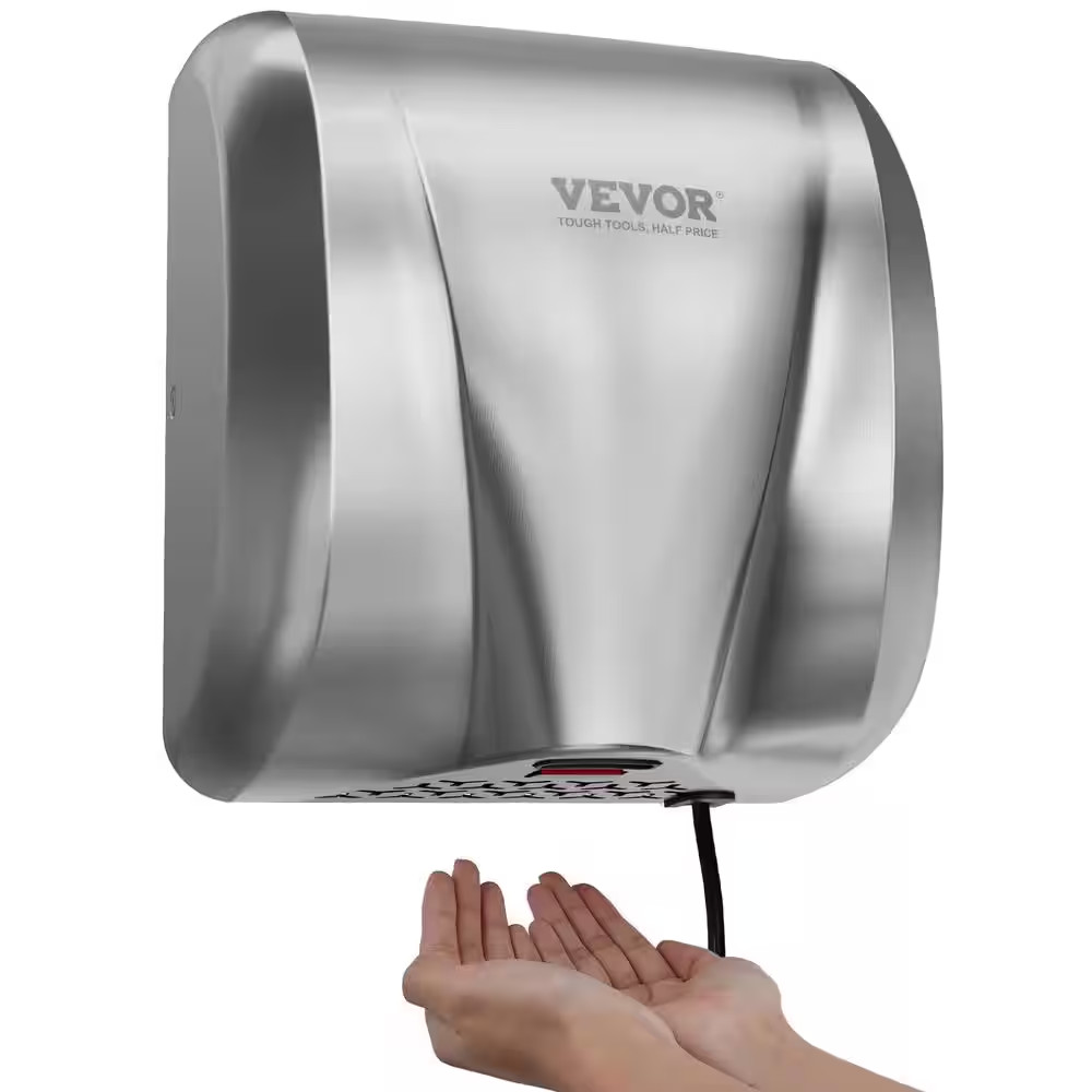 Heavy Duty Commercial Hand Dryer 1300W Automatic High Speed Stainless Steel Warm