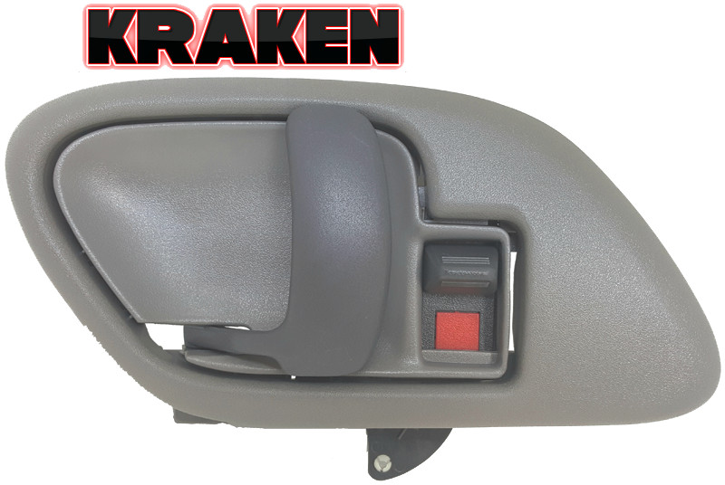 Inside Door Handle For Chevy GMC Truck Tahoe Yukon 1995-1999 W/Bezel Left Gray