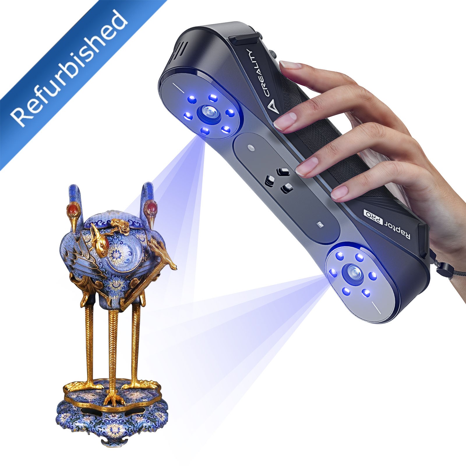 【Refurbished】Creality Raptor Pro 3D Scanner 0.02mm Accuracy 60fps 660,000 p/s