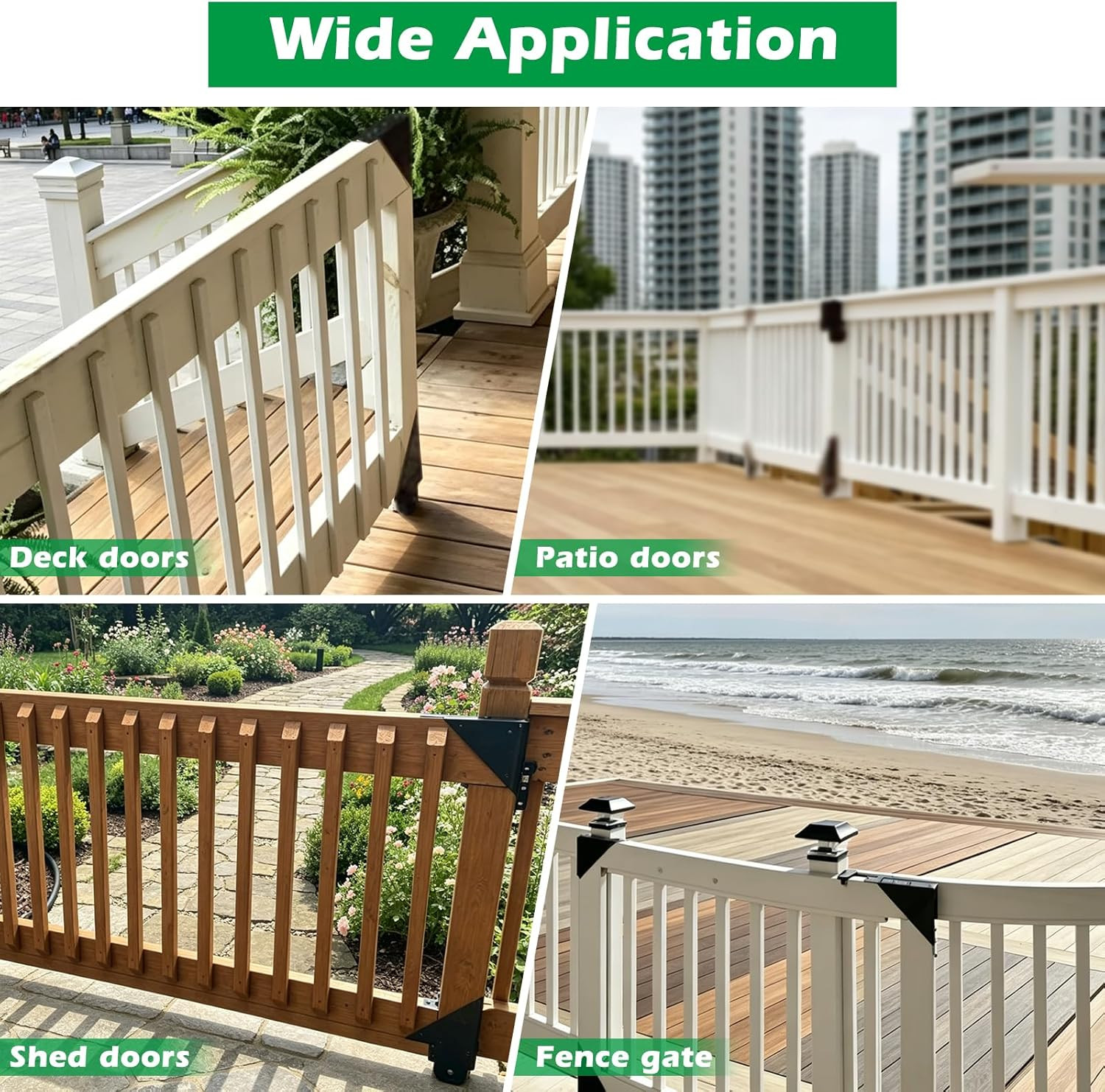 Sliding Gate Kit, Heavy Duty Sliding Gate Hardware for Deck Fence with Roll Whee