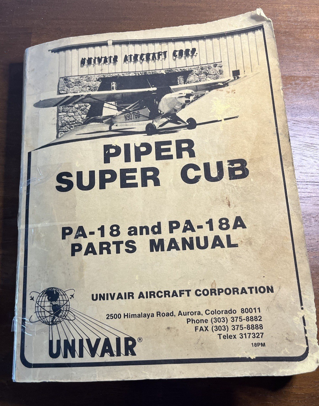 Piper Super Cub PA-18 & PA-18A Parts Manual Catalog Univar Aircraft Corporation