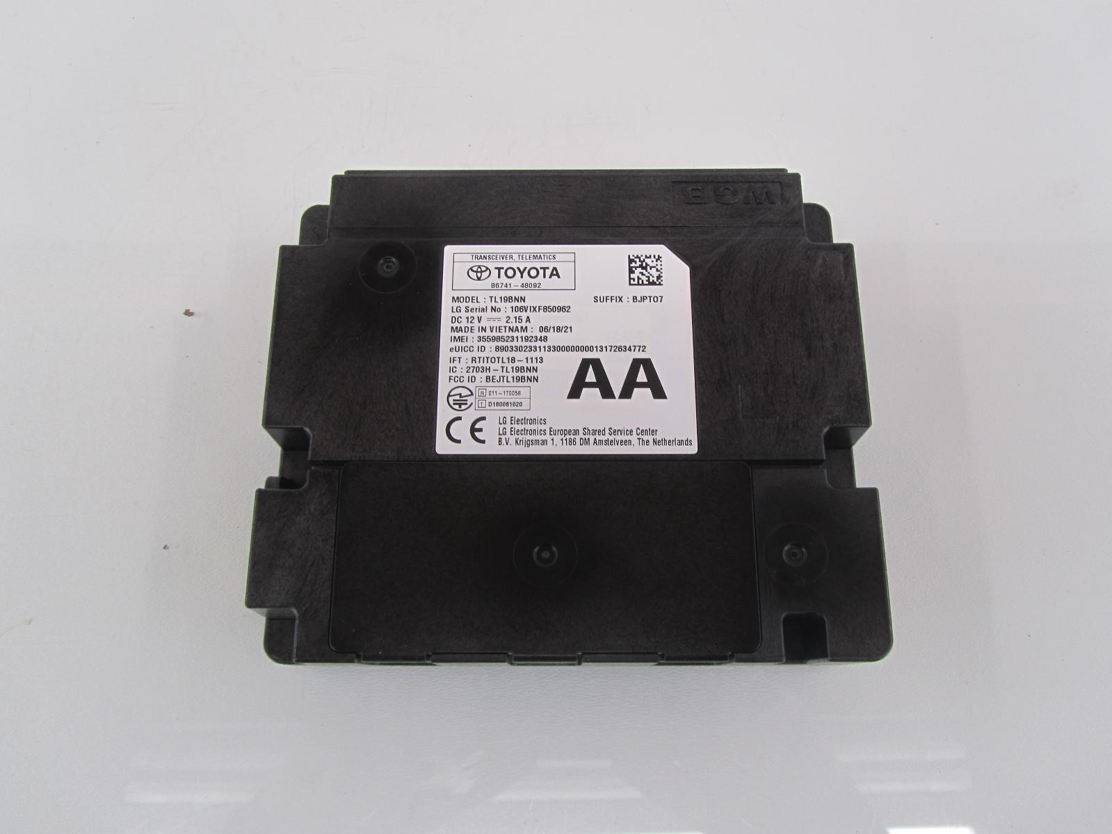 21-23 TOYOTA COROLLA Telematics Communication Module 86741-48092