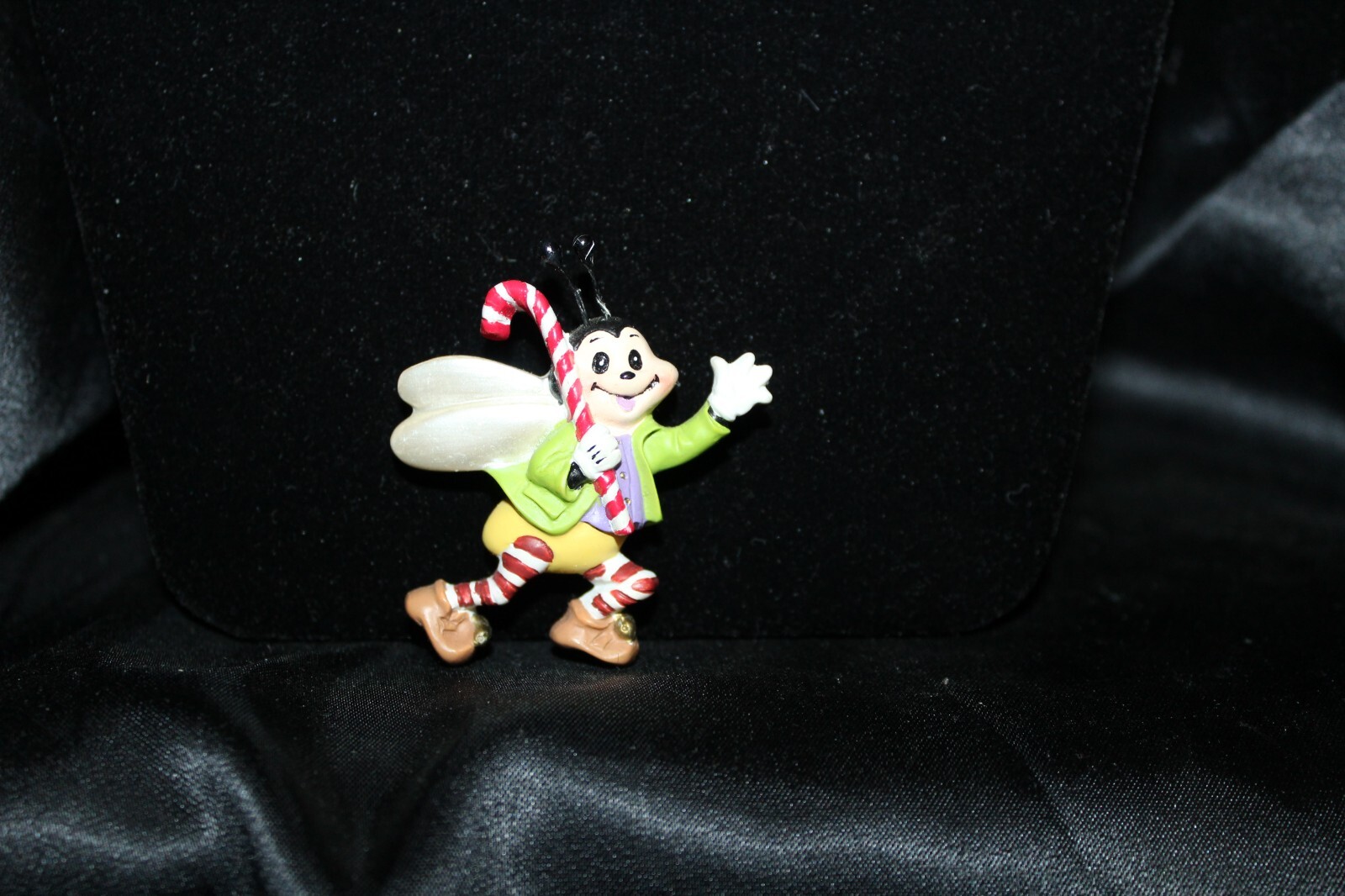 Tobin Fraley - 1999 - Humbug Bee with Candy Cane Lapel Pin- Signed by Artist
