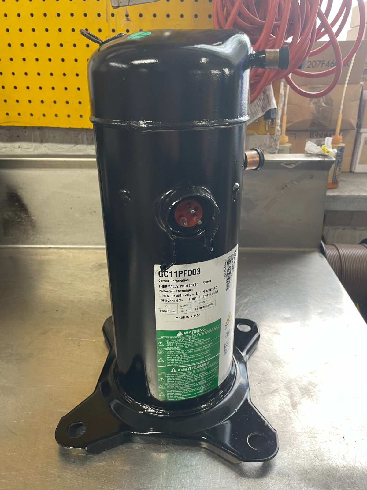 CARRIER GC11PF003 31000BTU  1PH 60HZ 208/230V R-FOUR FIFTY FOUR-B A/C COMPRESSOR