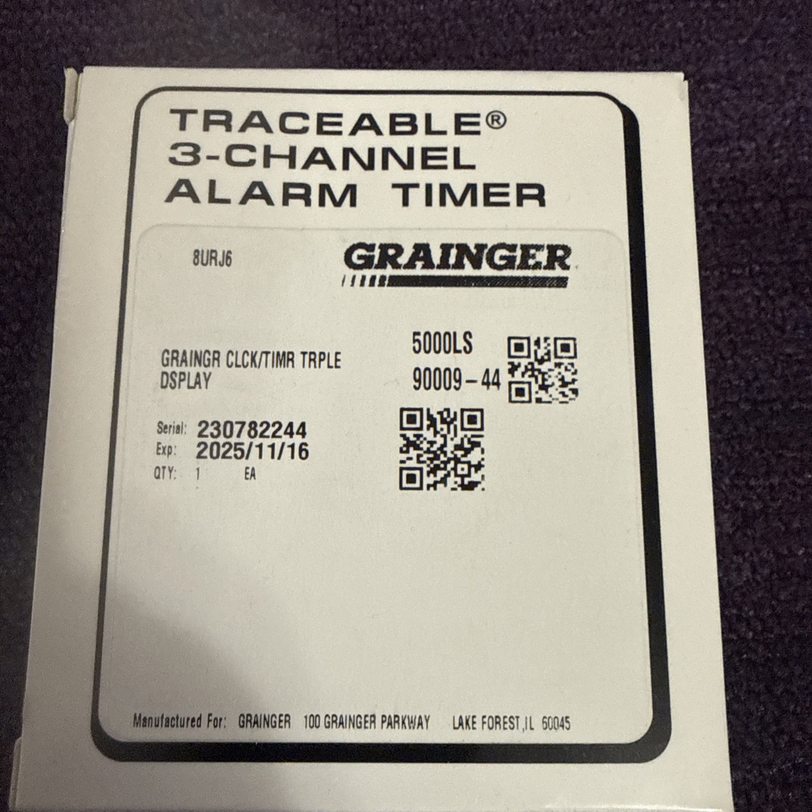 Traceable® Three-Channel Digital Timer and Clock 5000LS New Lot Of Two